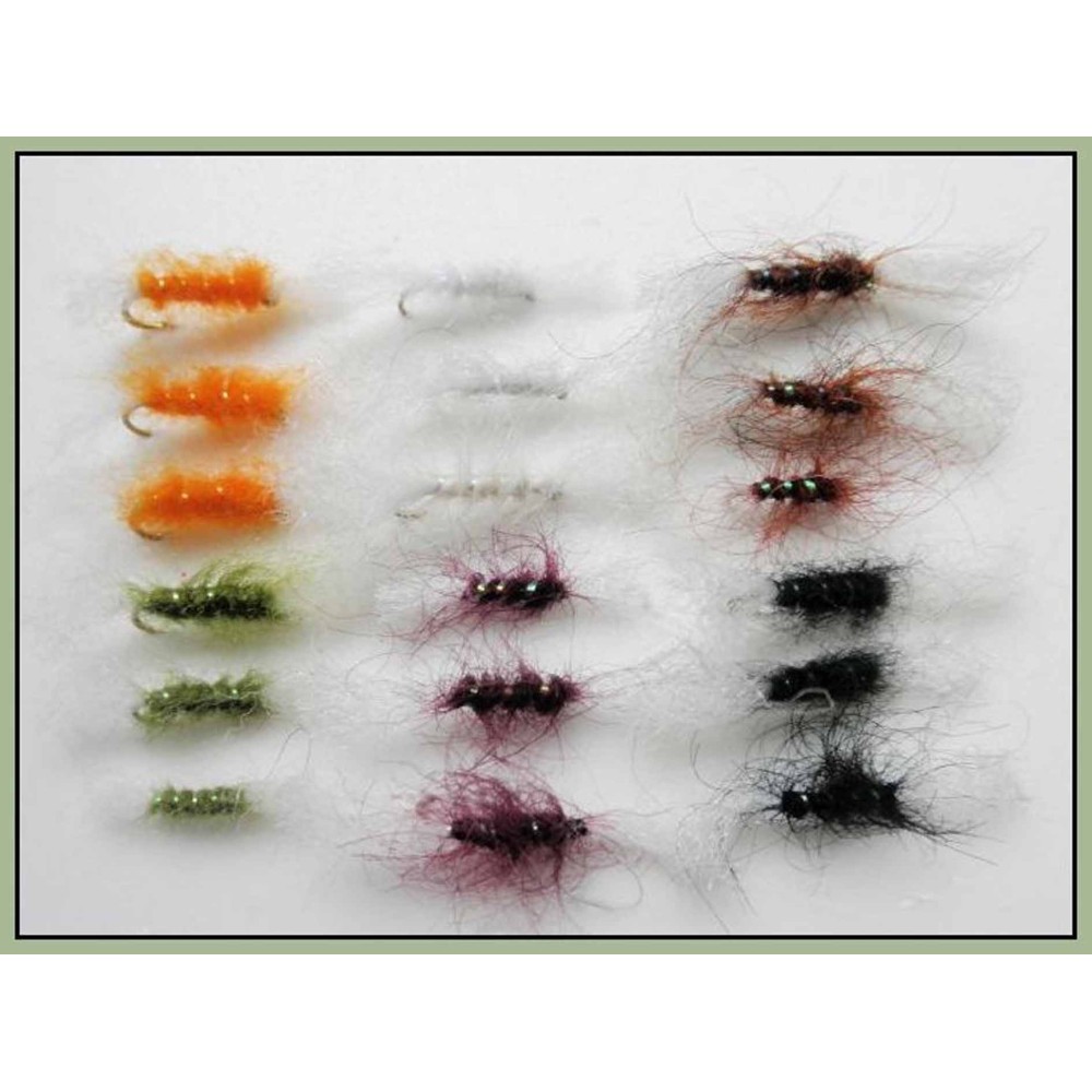 Shipman Buzzer Fishing Fly, 8 Per Pack, White Shipman Buzzers